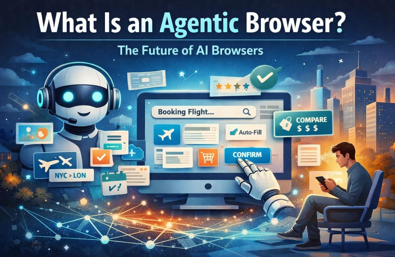 Agentic browser using AI to autonomously book flights and perform web tasks